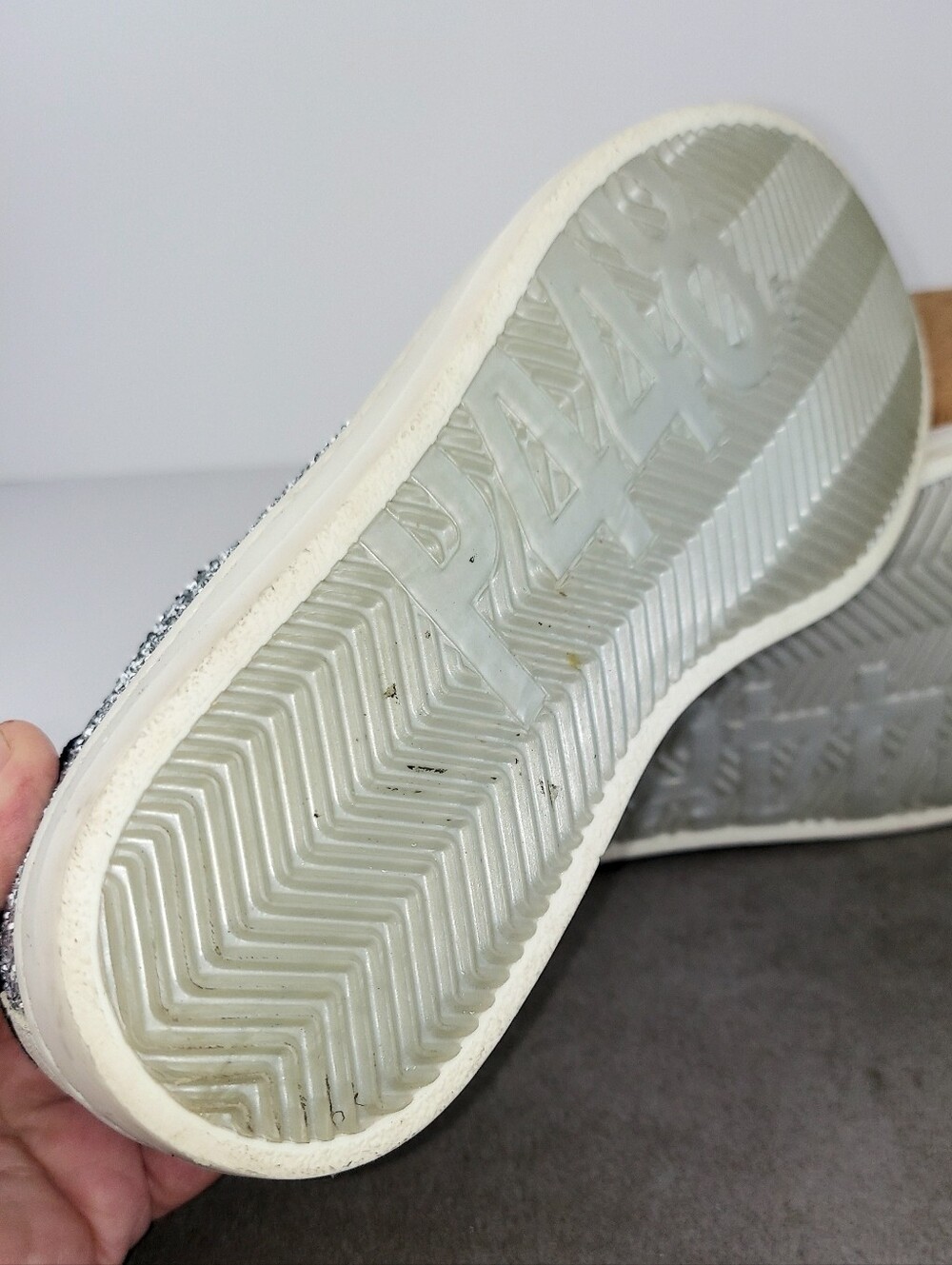 P448 John Ginevra White Silver Glitter Sneakers 36 - Picture 9 of 15